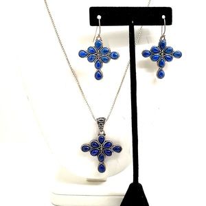 Sterling Lapis Lazuli Jewelry Set